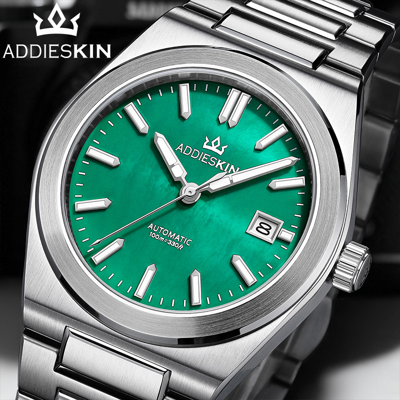 Luxury Watch With Green Dial - ADDIESKIN K008 Green Mother of Pearl