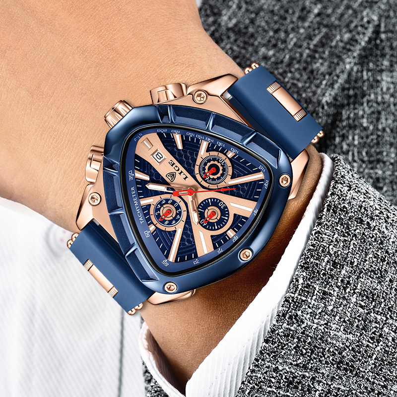 Watch Triangle Luxury - LIGE Fashion Men's Watch Luxury Triangle