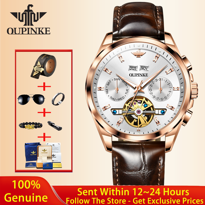 Luxury Watch Hd - OUPINKE Men Watch Luxury Brand Automatic