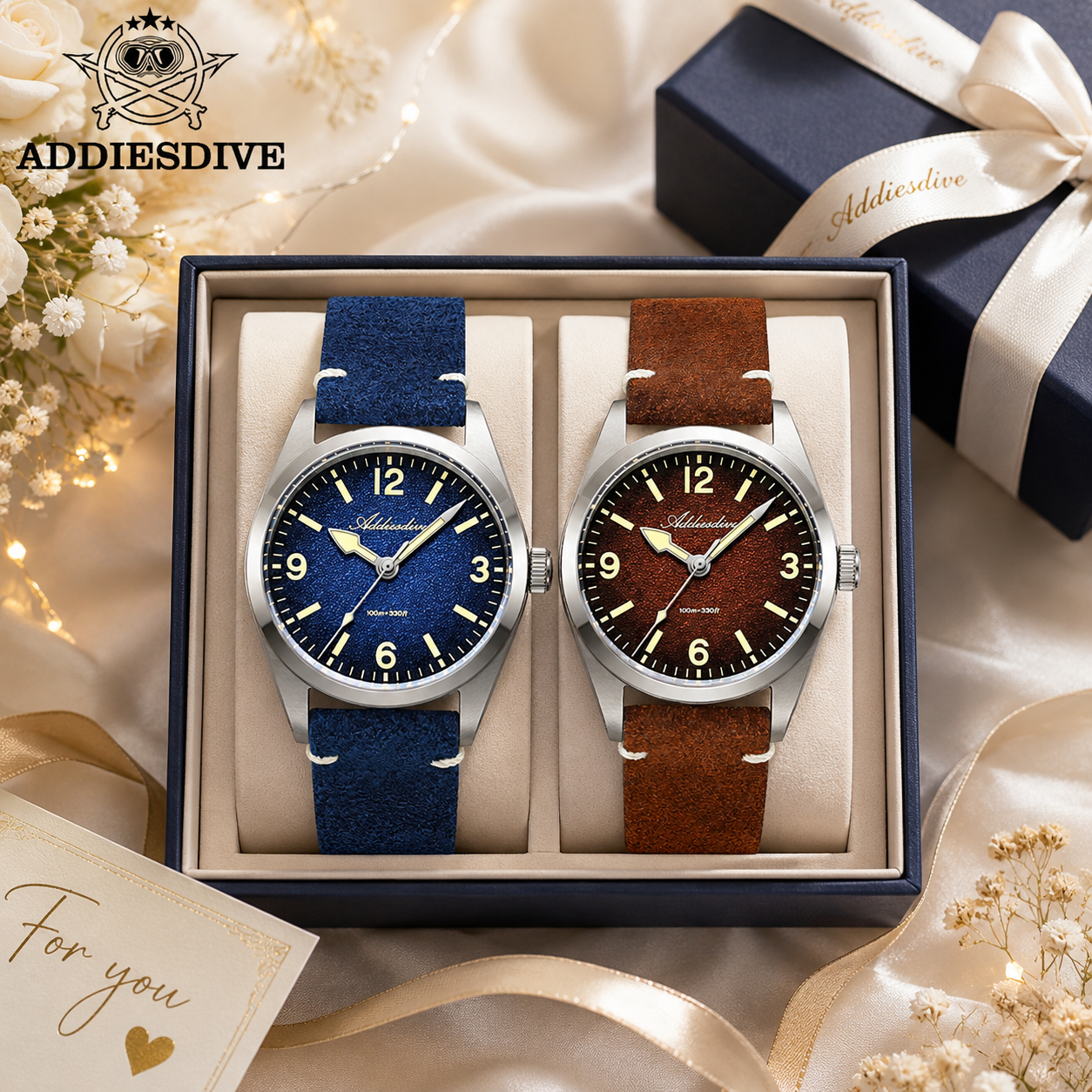 Luxury Watch Leather - ADDIESDIVE 36MM 200M Waterproof Sapphire Glass