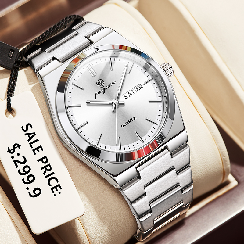 Luxury Watch Leather - PAAZOMU Fashion Luxury Man Wristwatch Luminous
