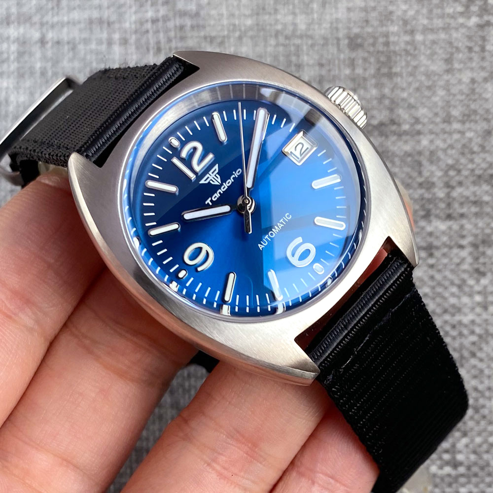 Luxury Watch With Green Dial - Tandorio NH35AA Dome Sapphire 36mm Automatic
