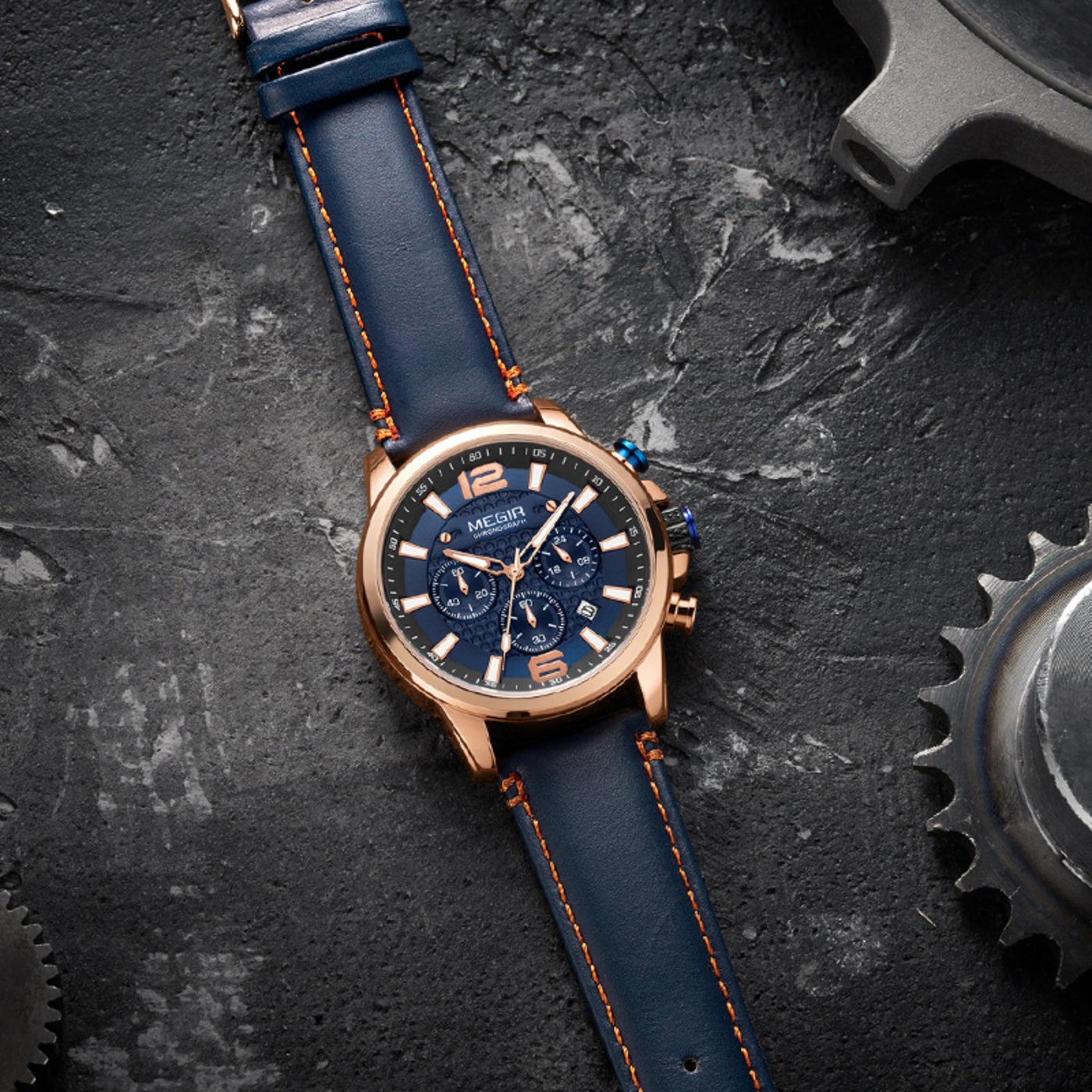 Luxury Watch Leather - MEGIR 2020 Luxury Watches Men Top