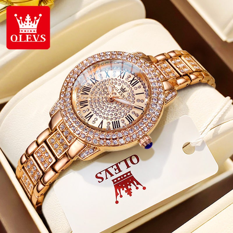 Luxury Watch Logos - OLEVS 9943 Luxury All Diamond Original
