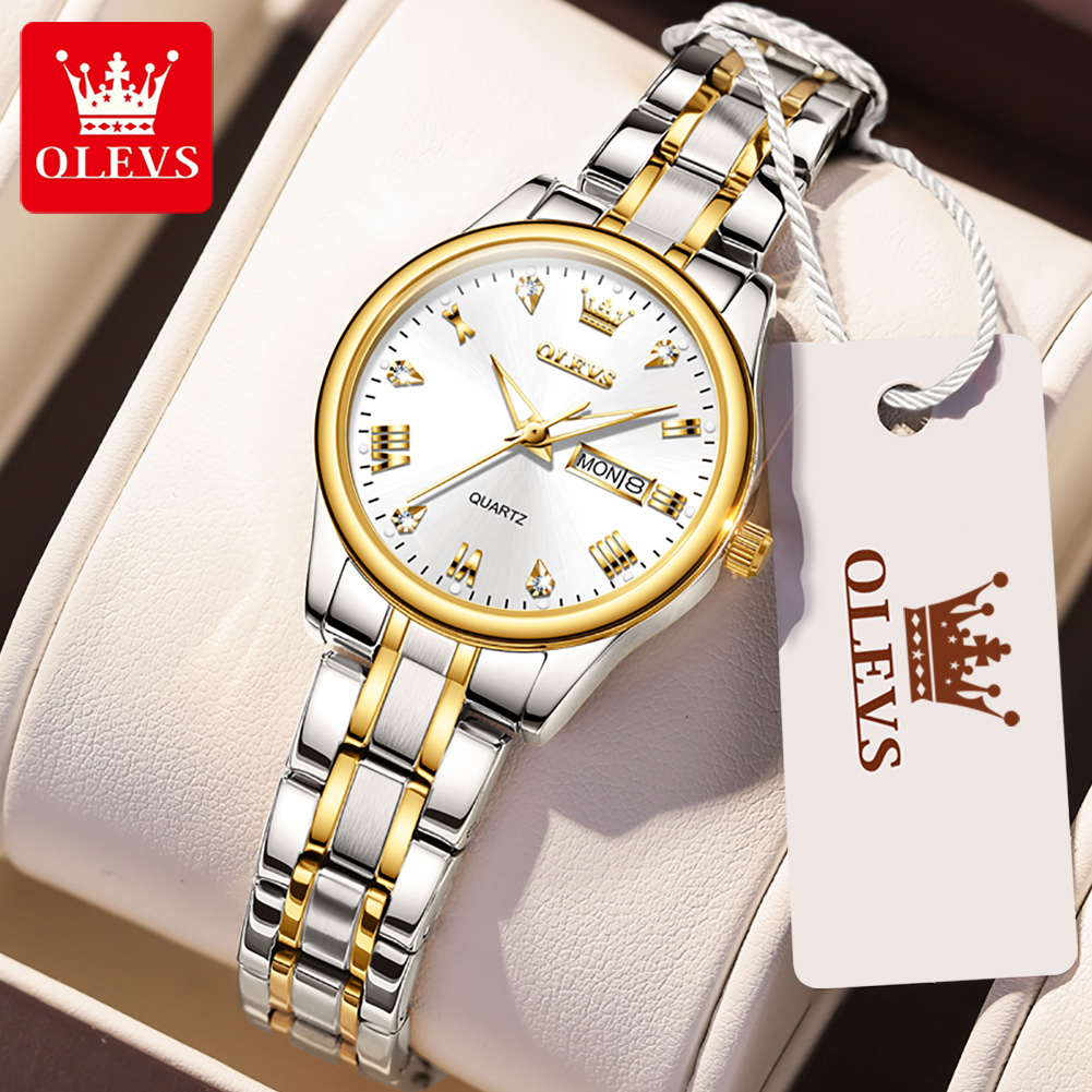 OLEVS 5563 New Fashion Women Q - مراجعة Luxury Watch Logos وسعره