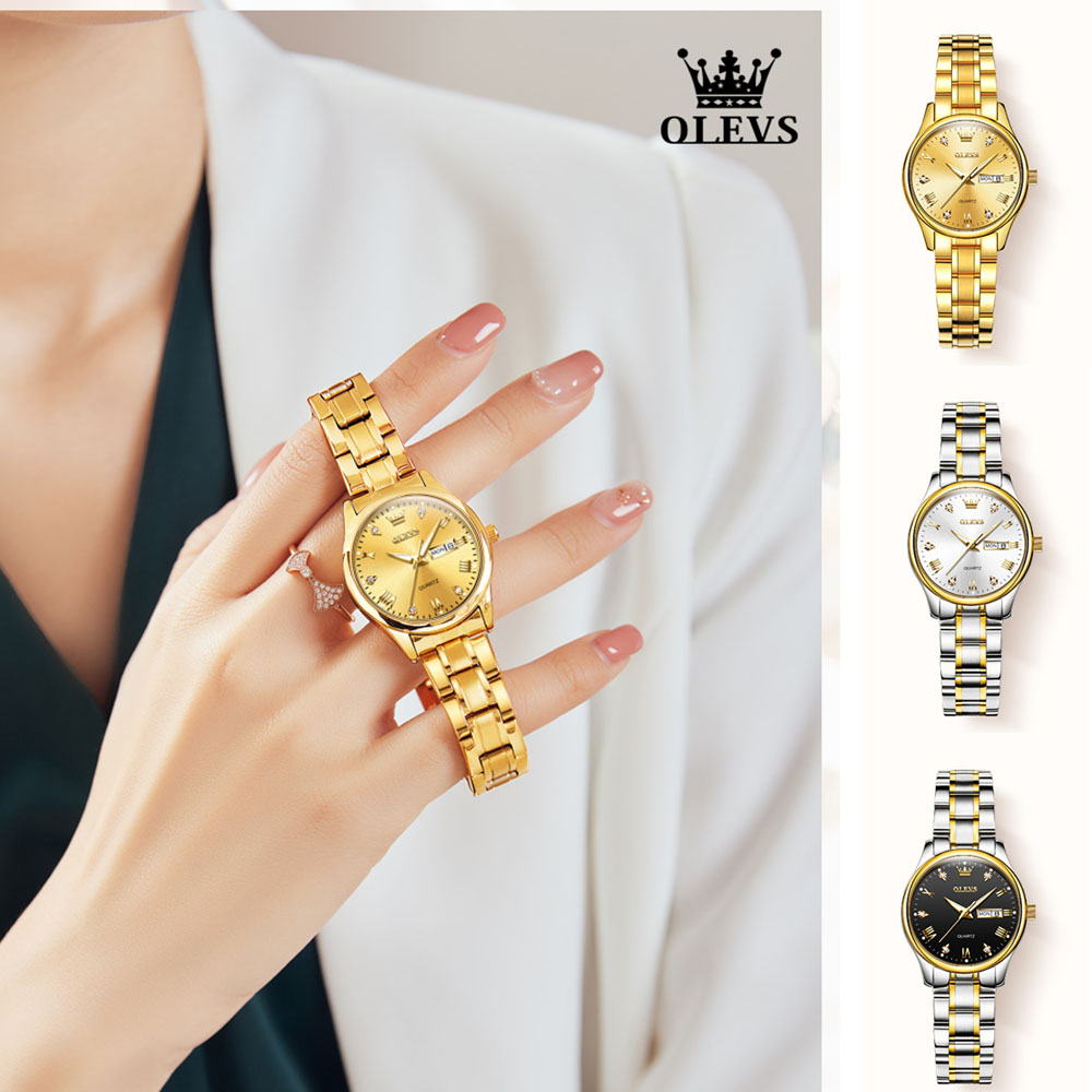 OLEVS 5563 New Fashion Women Q - مراجعة Luxury Watch Logos وسعره