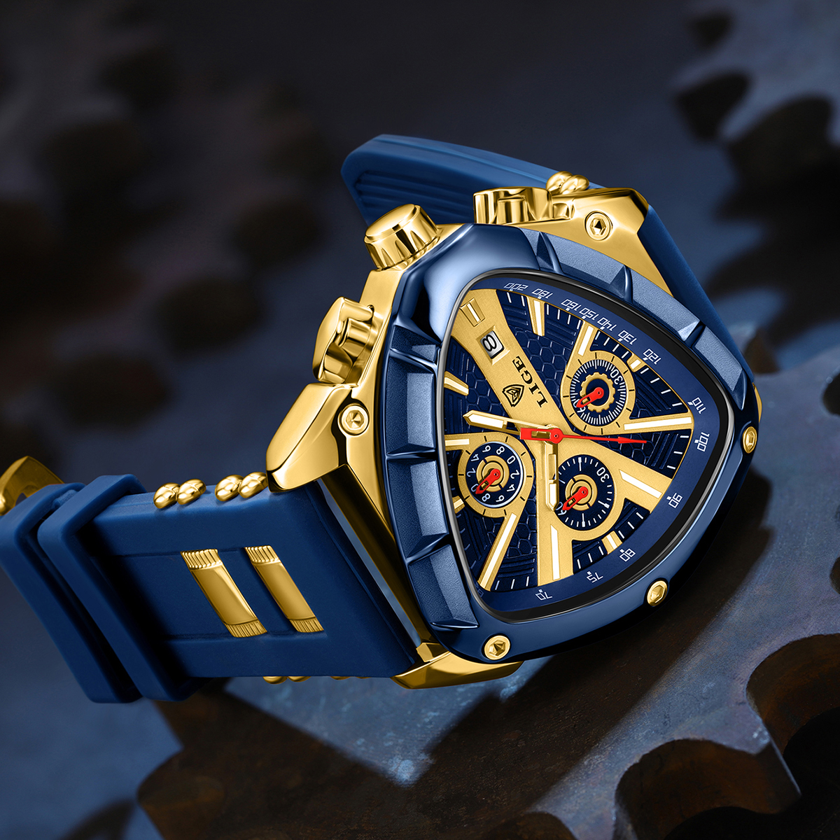LIGE Military Men Watch Fashio - مراجعة Watch Triangle Luxury وسعره