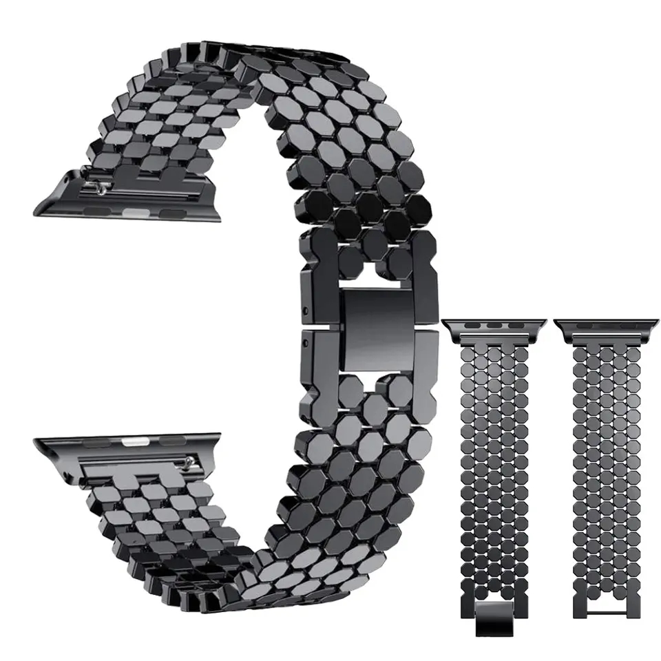 Stainless Steel Strap For Appl - مراجعة Luxury Watch Apple Bands وسعره