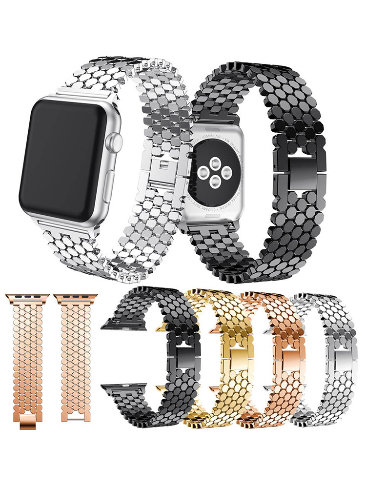 Stainless Steel Strap For Appl - مراجعة Luxury Watch Apple Bands وسعره