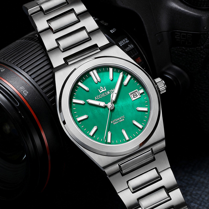 ADDIESKIN K008 Green Mother of - مراجعة Luxury Watch With Green Dial وسعره