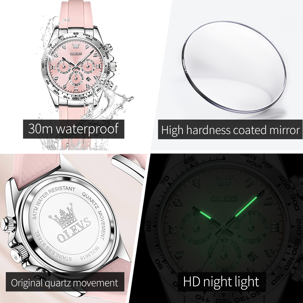 OLEVS 5618 Women Watch HD Mult - مراجعة Luxury Watch Hd وسعره