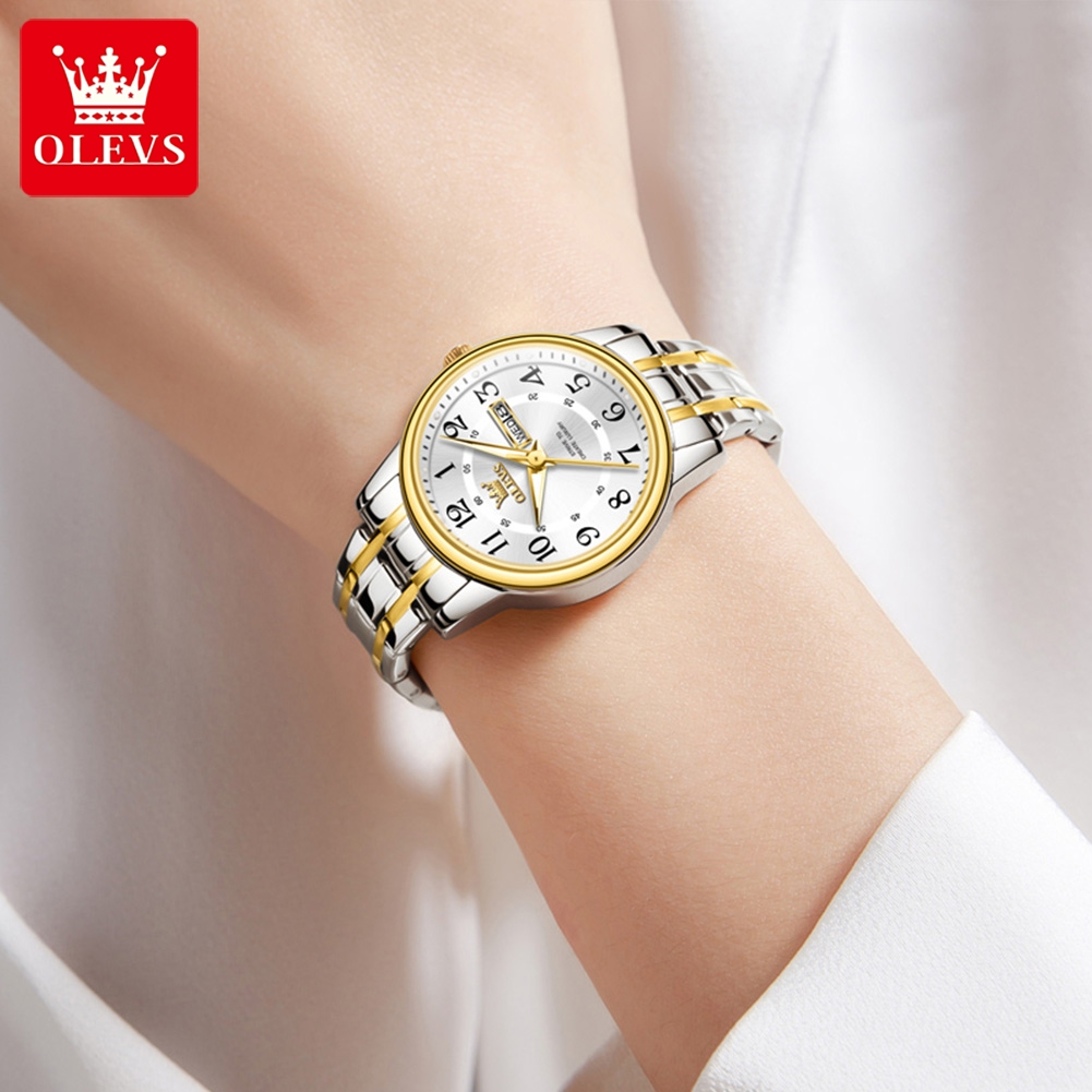 OLEVS 2891 Luxury Brand Fashio - مراجعة Luxury Watch Logos وسعره