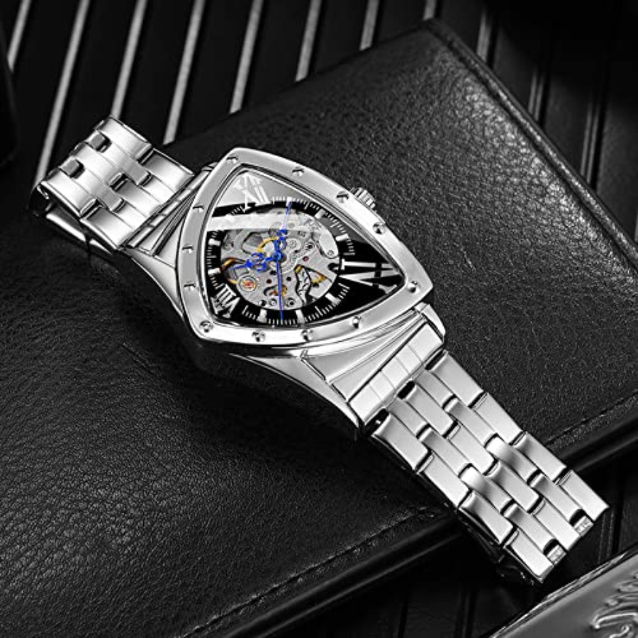 Triangle Skeleton Men's Automa - مراجعة Watch Triangle Luxury وسعره