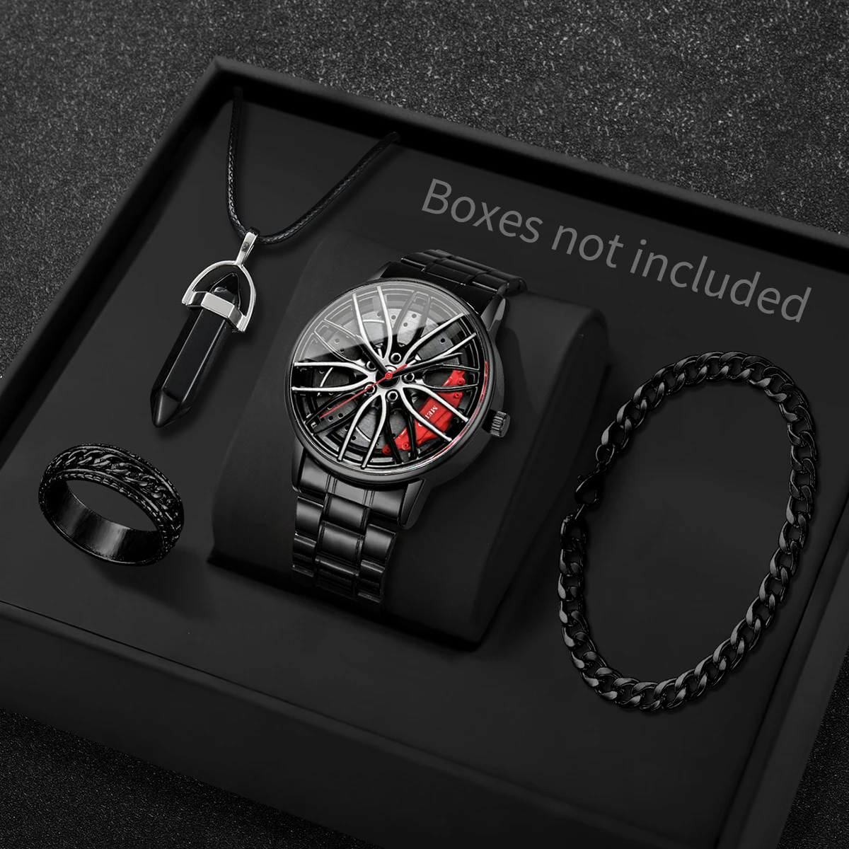 4PCS/Set Fashion 3d Car Wheel  - مراجعة Luxury Watch Organizer وسعره