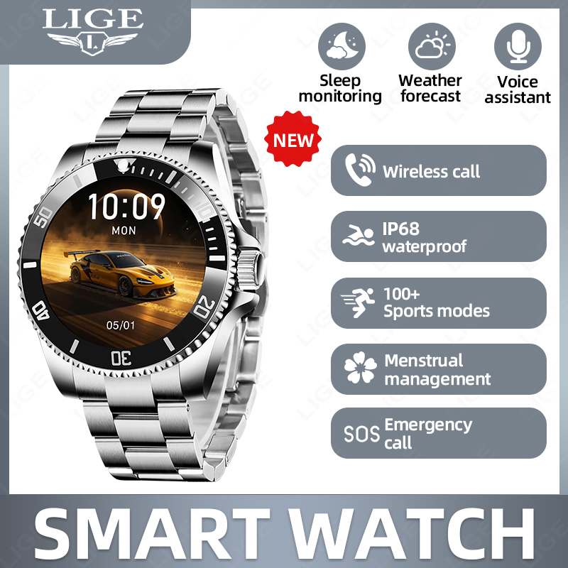 LIGE Business Smart Watch Men  - مراجعة Luxury Watch Hd وسعره