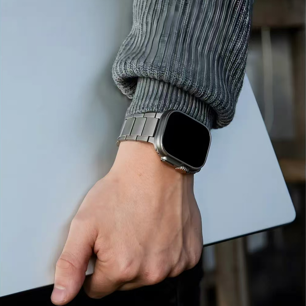 Titanium Business Men Strap fo - مراجعة Luxury Watch Apple Bands وسعره