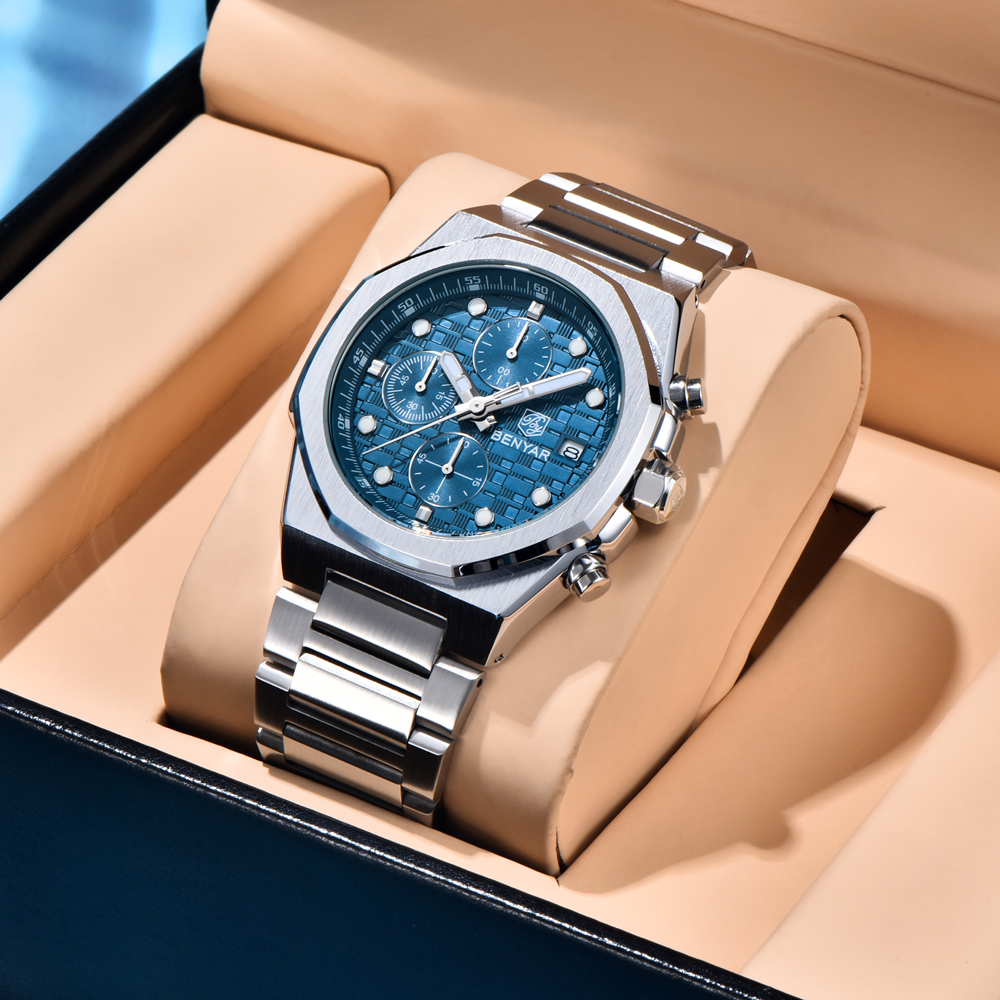 2025 New BENYAR Men's Watches  - مراجعة Luxury Watch Case وسعره
