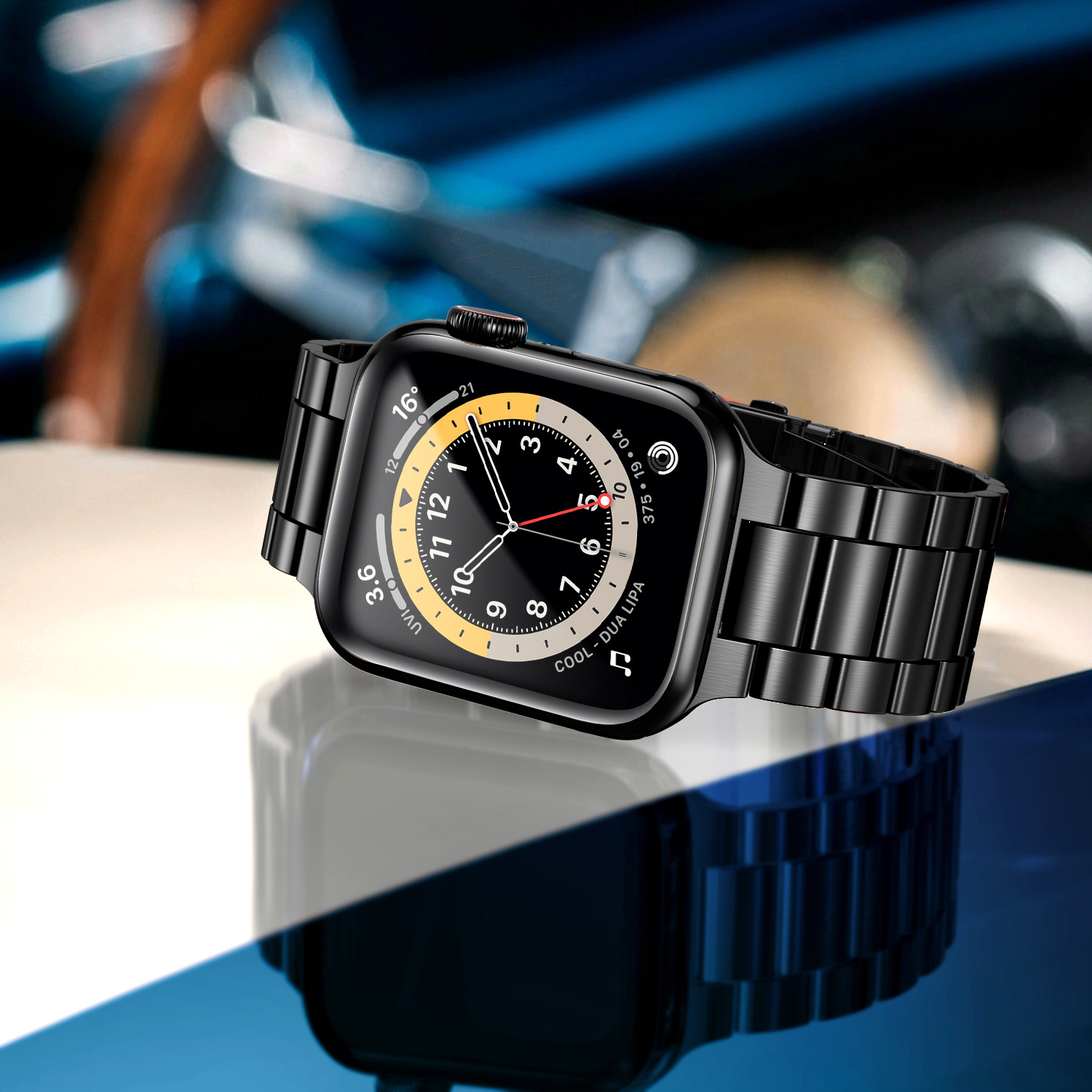 Stainless Steel Strap For Appl - مراجعة Luxury Watch Apple Bands وسعره