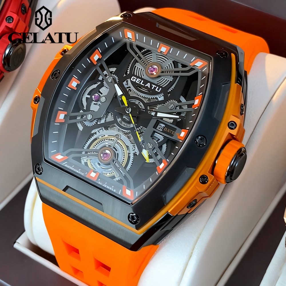 GELATU Men's Watches Trend Fas - مراجعة Luxury Watch Leather وسعره
