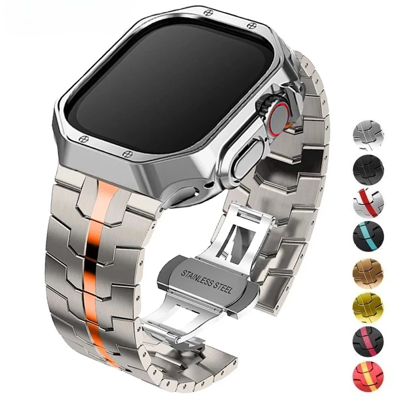 Luxury Strap+Case For Apple Wa - مراجعة Luxury Watch Apple Bands وسعره