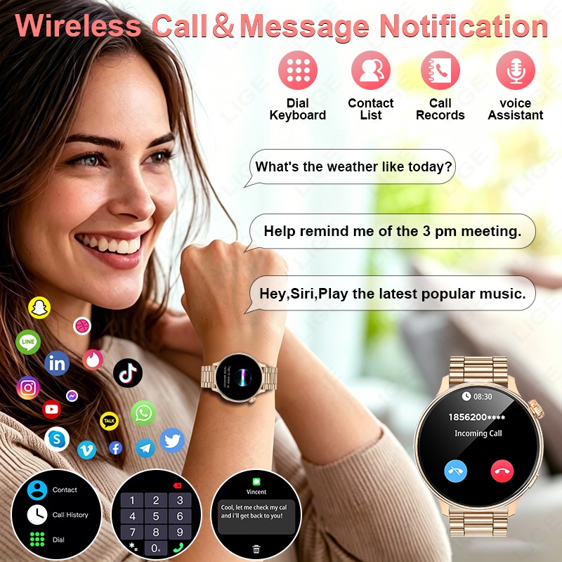 LIGE Luxury Women Smart Watch  - مراجعة Luxury Watch Hd وسعره