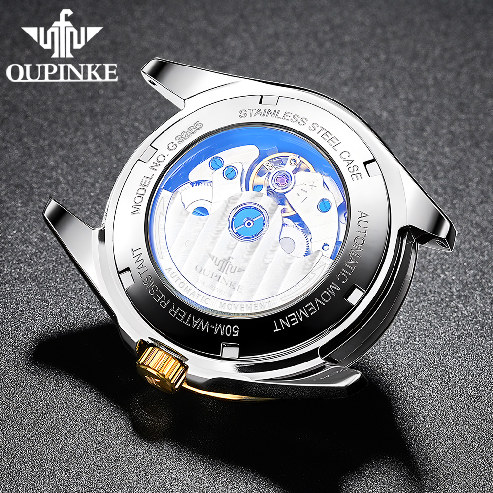 OUPINKE 3265 man watch moon ph - مراجعة Luxury Watch Leather وسعره