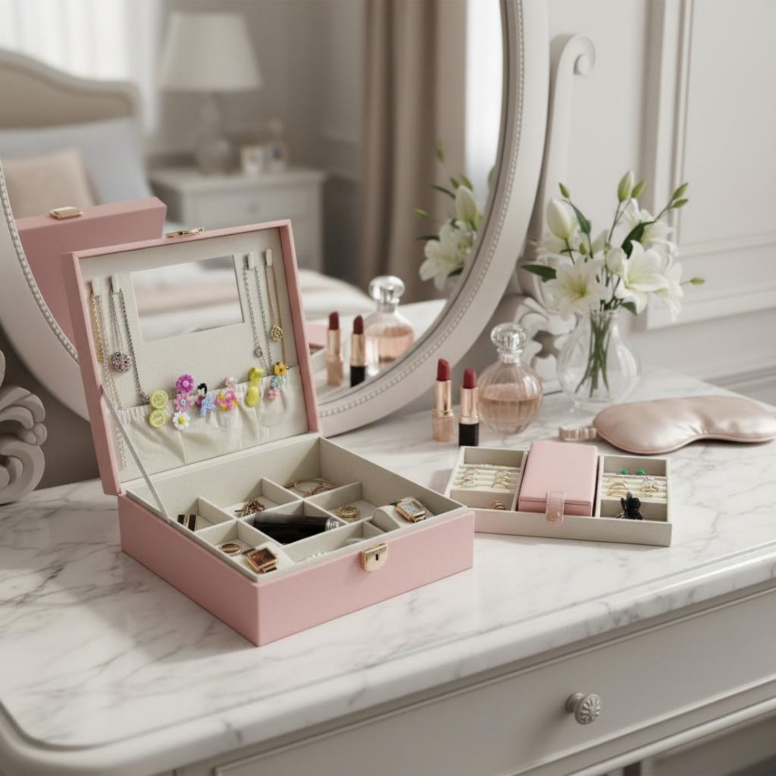 Multi-Tier Jewelry Box Soft Lu - مراجعة Luxury Watch Tier وسعره