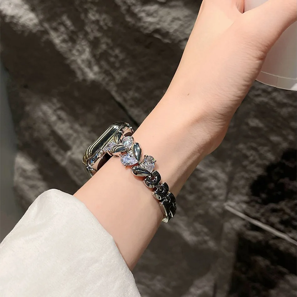 Love Diamond Strap For Apple W - مراجعة Luxury Watch Apple Bands وسعره
