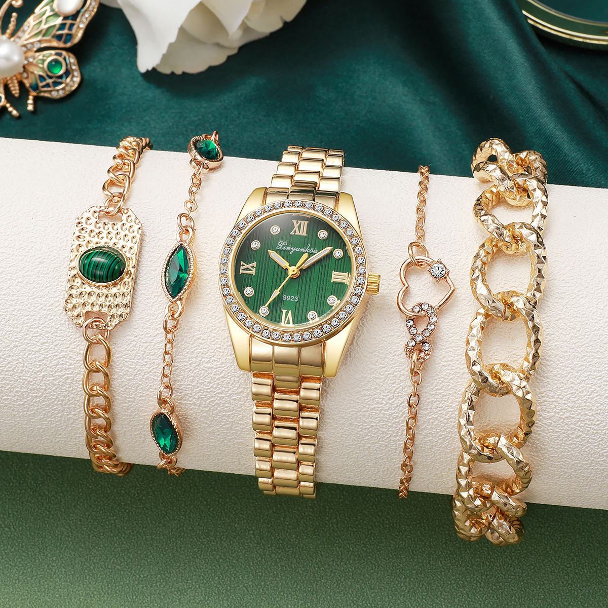 Luxury Two-Tone Green Dial Wat - مراجعة Luxury Watch With Green Dial وسعره