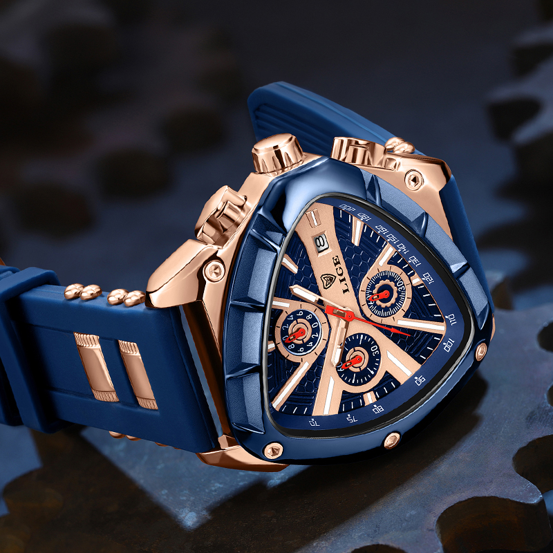 LIGE Fashion Men Watch Triangl - مراجعة Watch Triangle Luxury وسعره