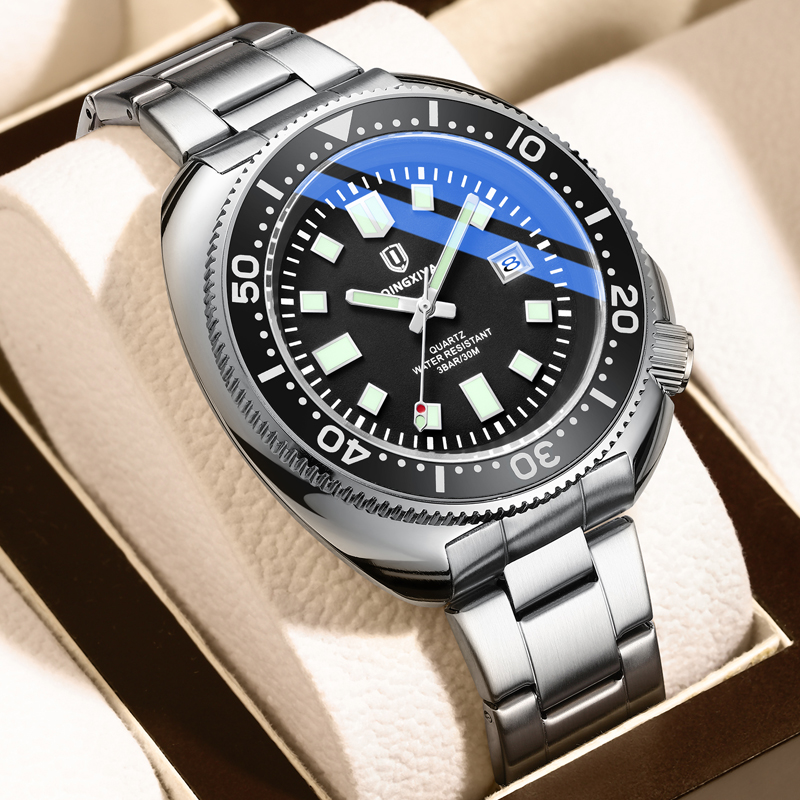 QINGXIYA Mens Watches Top Bran - مراجعة Luxury Watch Hd وسعره