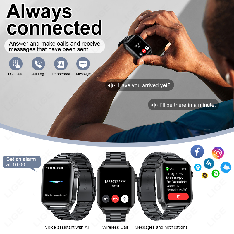 LIGE Smart Watch Sport Fitness - مراجعة Luxury Watch For Sale وسعره