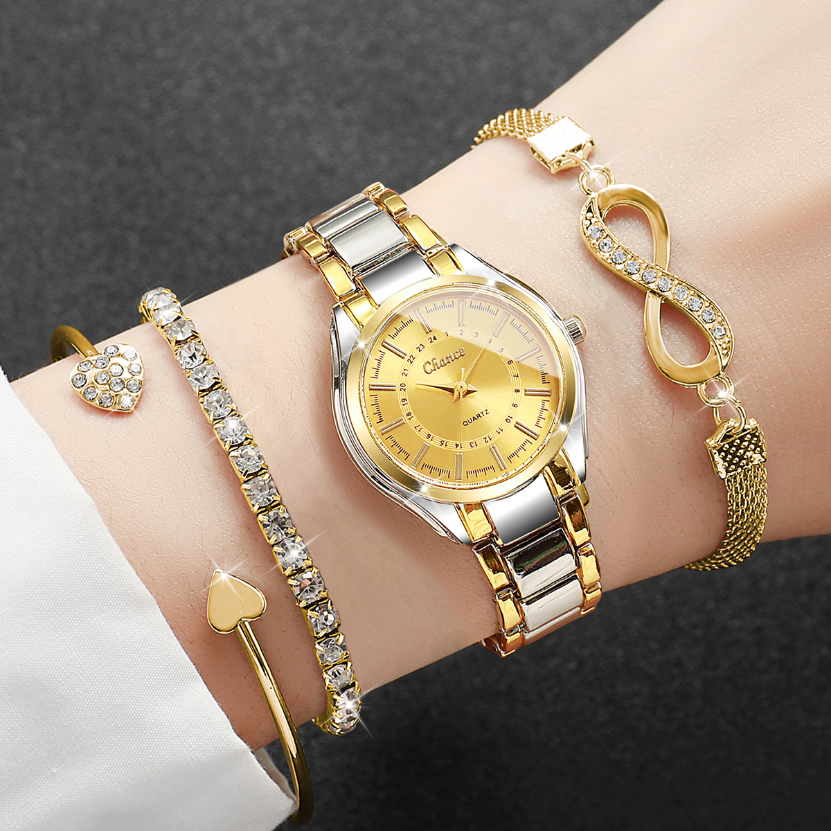 4PCS Elegant Women Watches Bra - مراجعة Luxury Watch Organizer وسعره