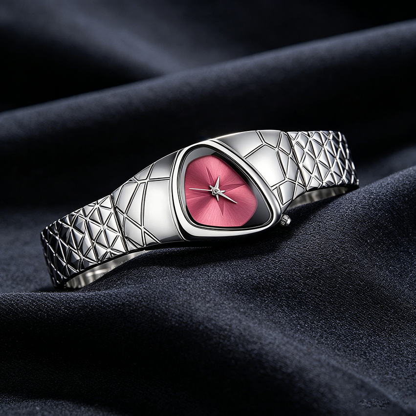 Luxury Triangle Case Women's W - مراجعة Watch Triangle Luxury وسعره