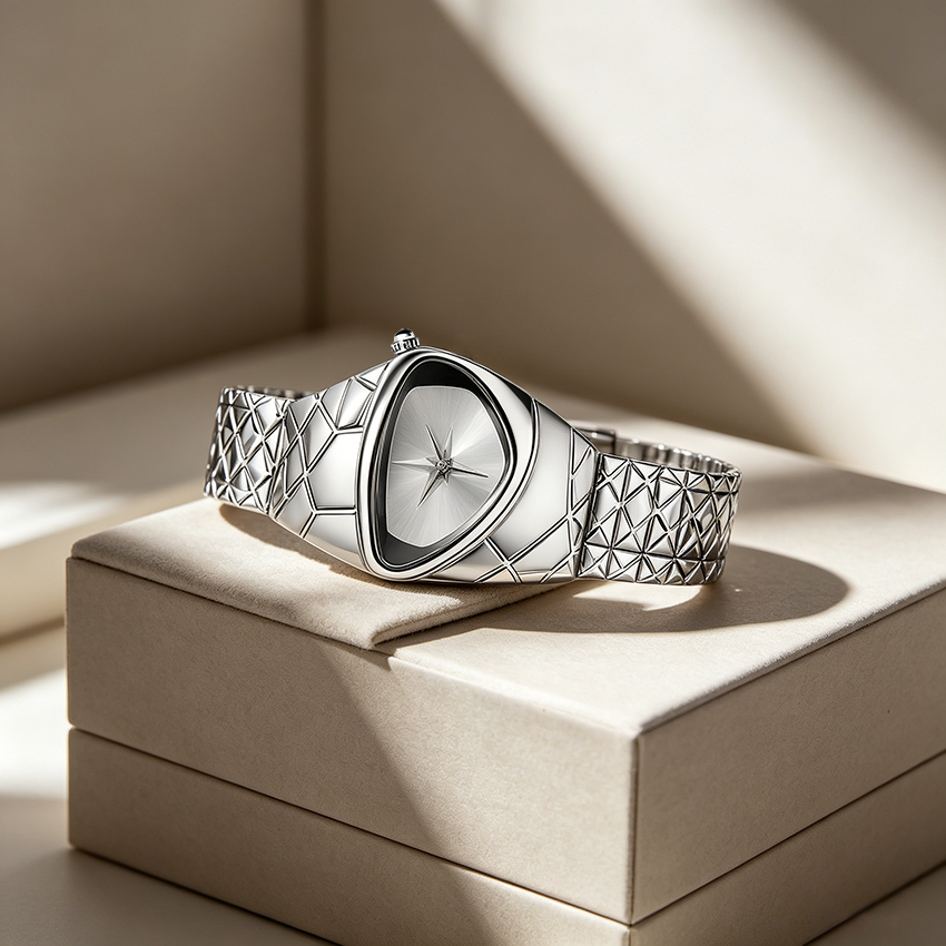 Luxury Triangle Case Women's W - مراجعة Watch Triangle Luxury وسعره