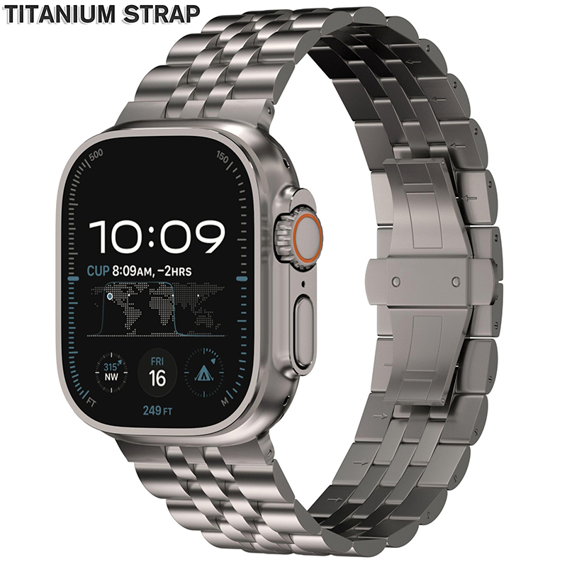 Luxury Titanium Strap for Appl - مراجعة Luxury Watch Apple Bands وسعره