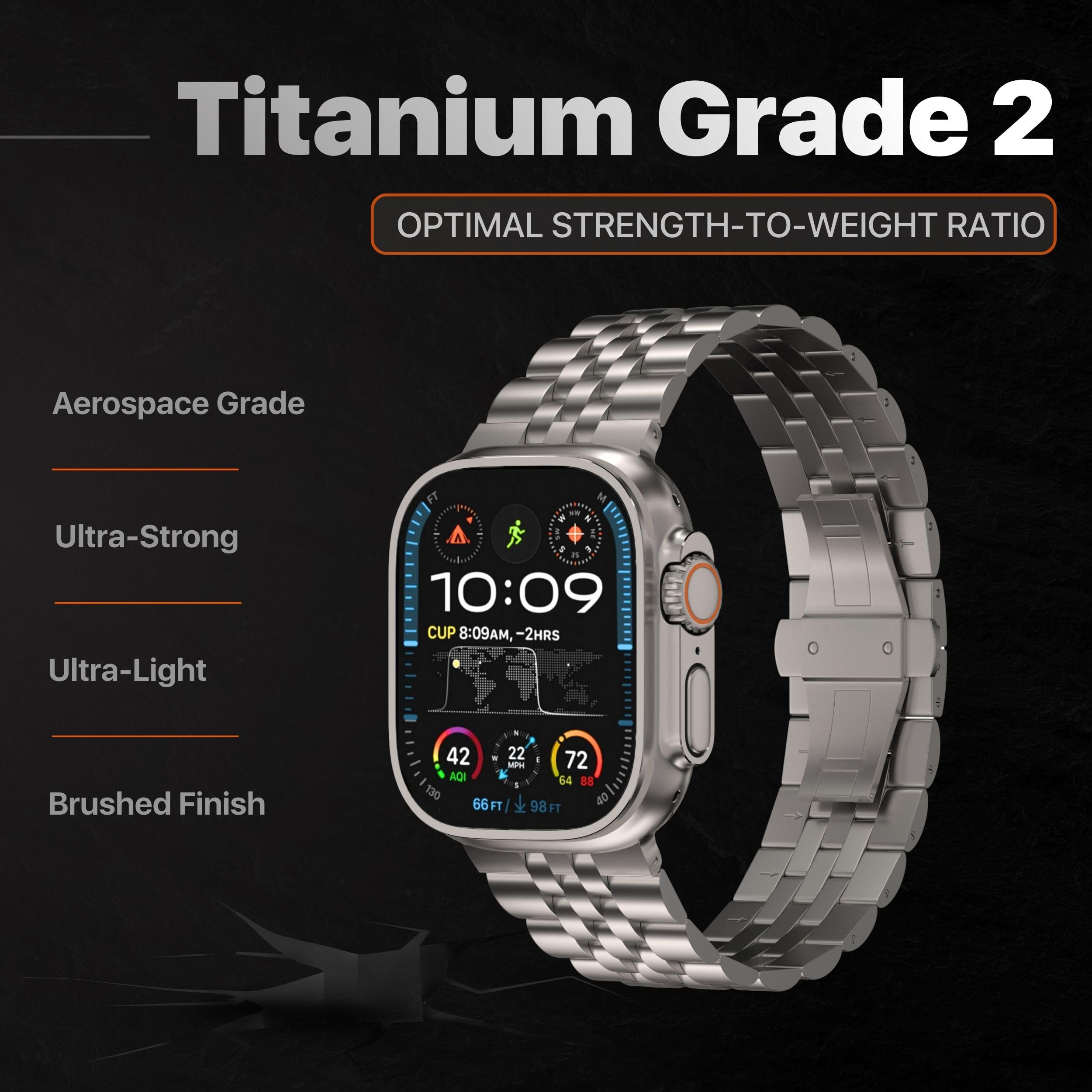 Luxury Titanium Strap for Appl - مراجعة Luxury Watch Apple Bands وسعره
