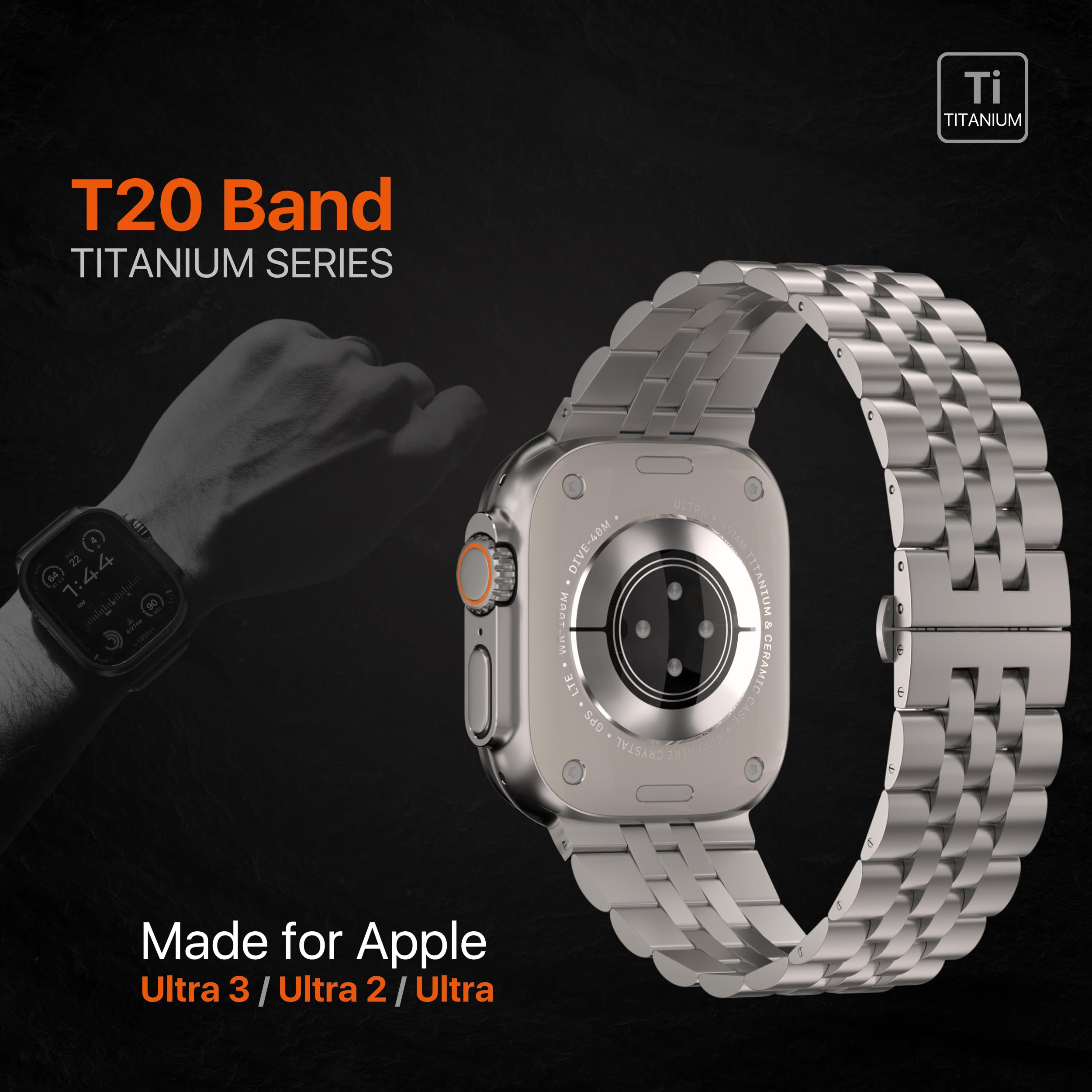 Luxury Titanium Strap for Appl - مراجعة Luxury Watch Apple Bands وسعره