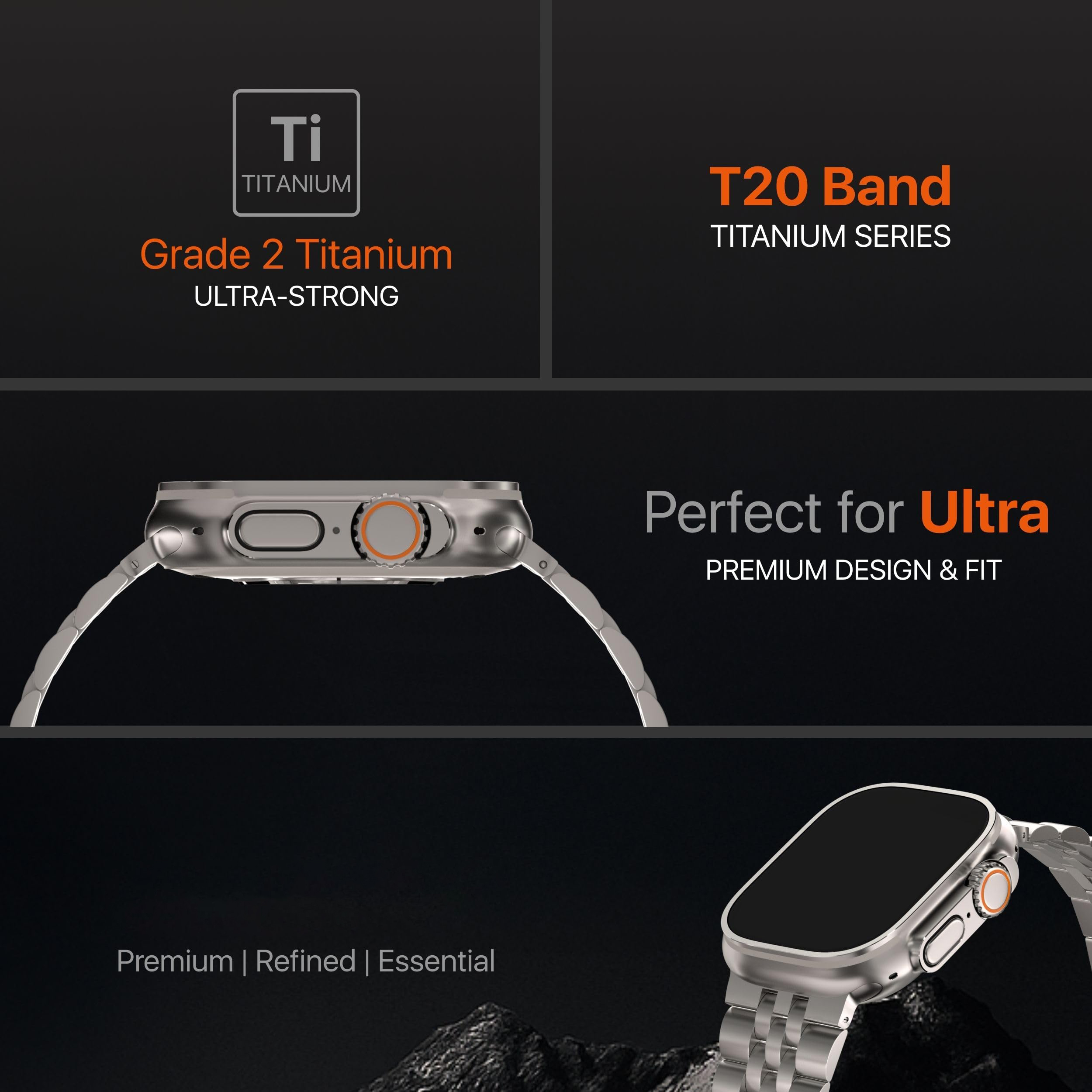 Luxury Titanium Strap for Appl - مراجعة Luxury Watch Apple Bands وسعره