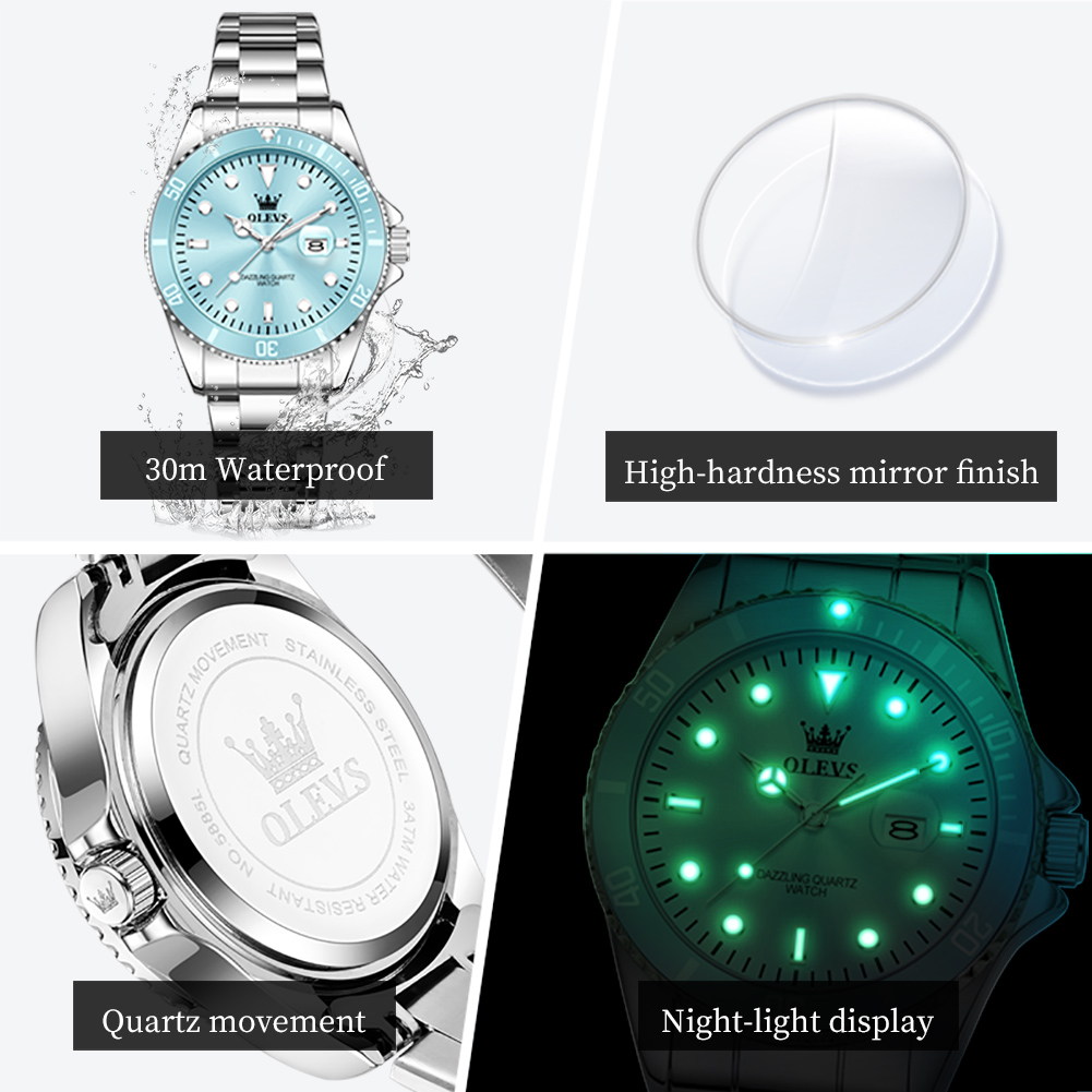 OLEVS Luxury Stainless Steel W - مراجعة Lux Watch وسعره