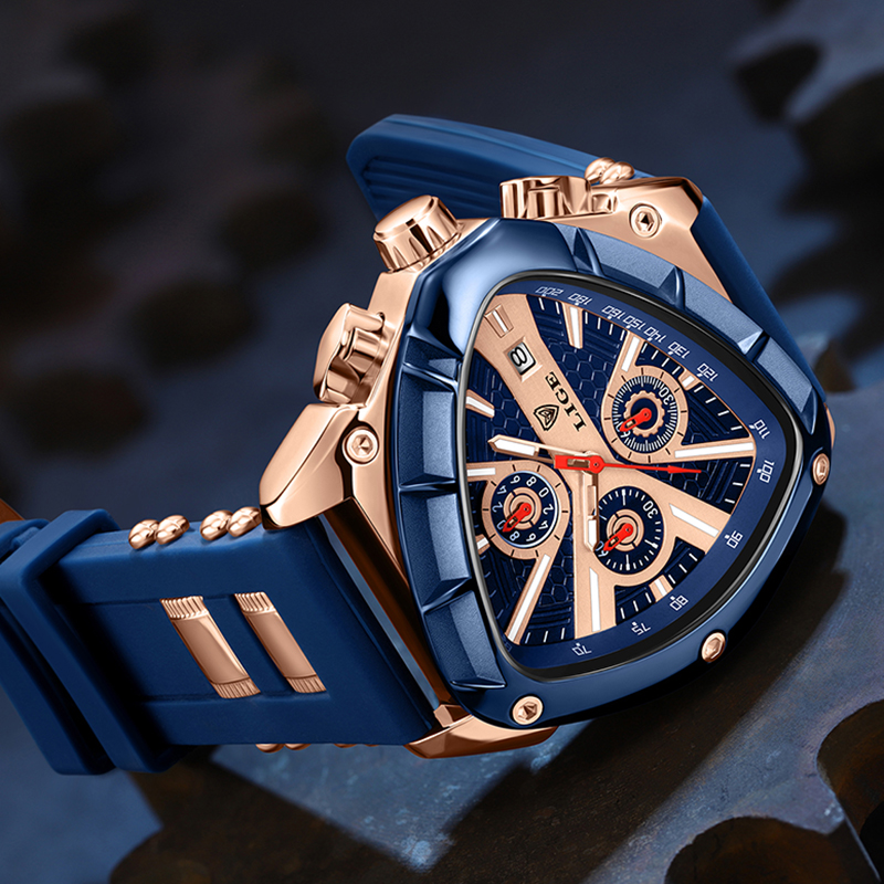LIGE Luxury Fashion Quartz Man - مراجعة Watch Triangle Luxury وسعره