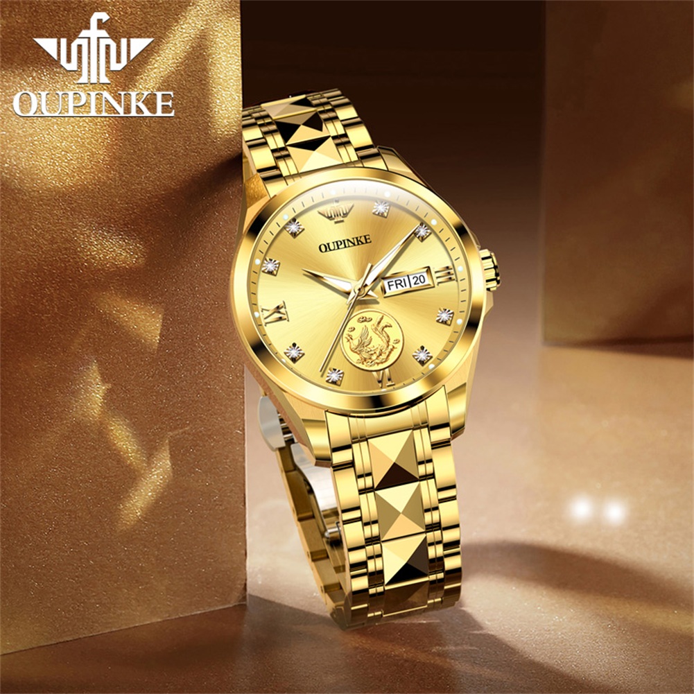 OUPINKE 3259 Real Gold Automat - مراجعة Sapphire Crystal Display وسعره