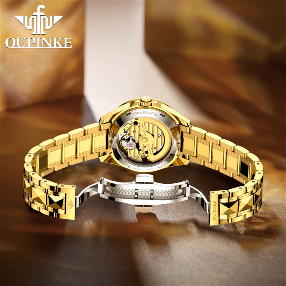 OUPINKE 3259 Real Gold Automat - مراجعة Sapphire Crystal Display وسعره