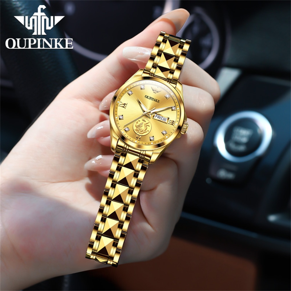 OUPINKE 3259 Real Gold Automat - مراجعة Sapphire Crystal Display وسعره