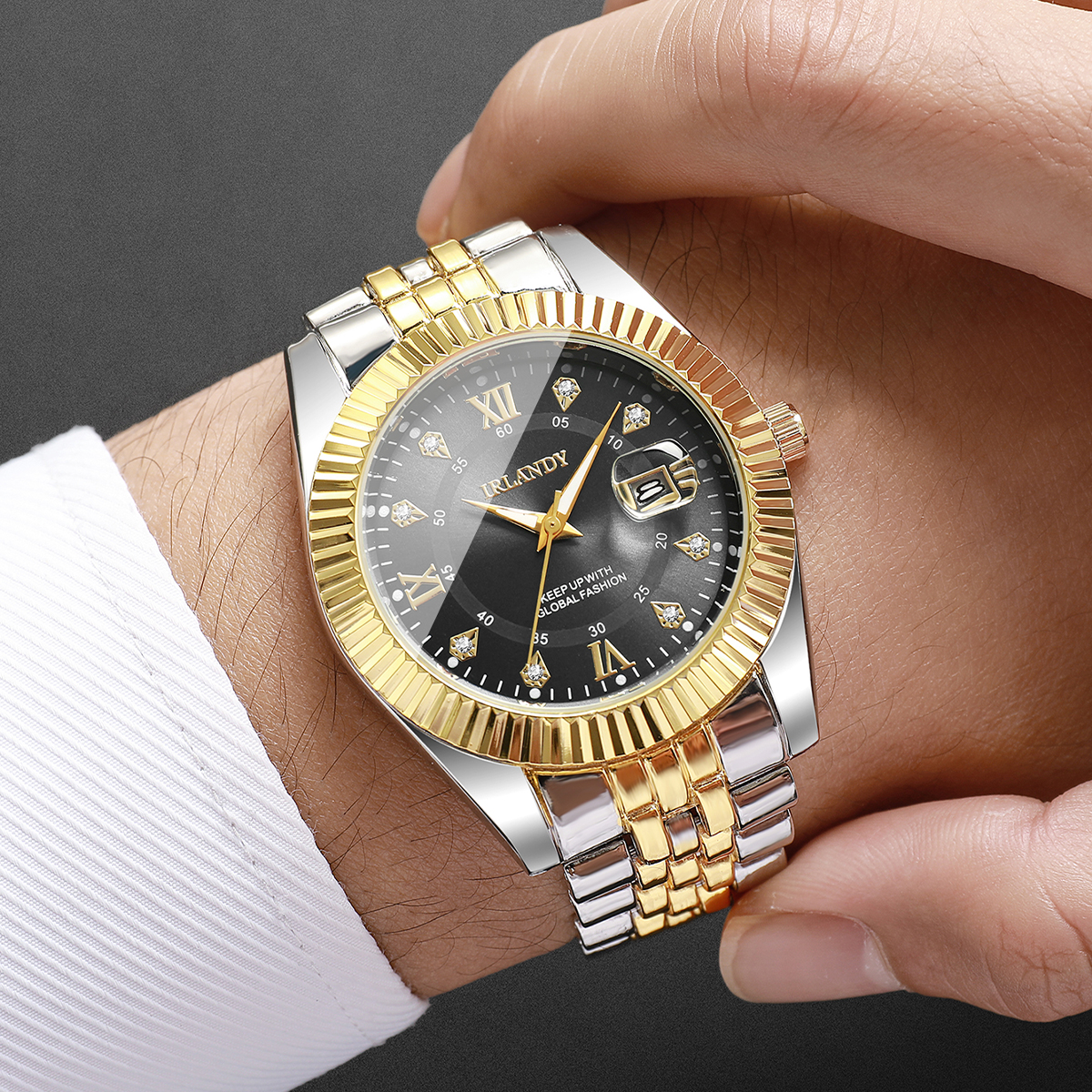 Fashion Rhinestone Roma Dial M - مراجعة Luxury Watch Organizer وسعره
