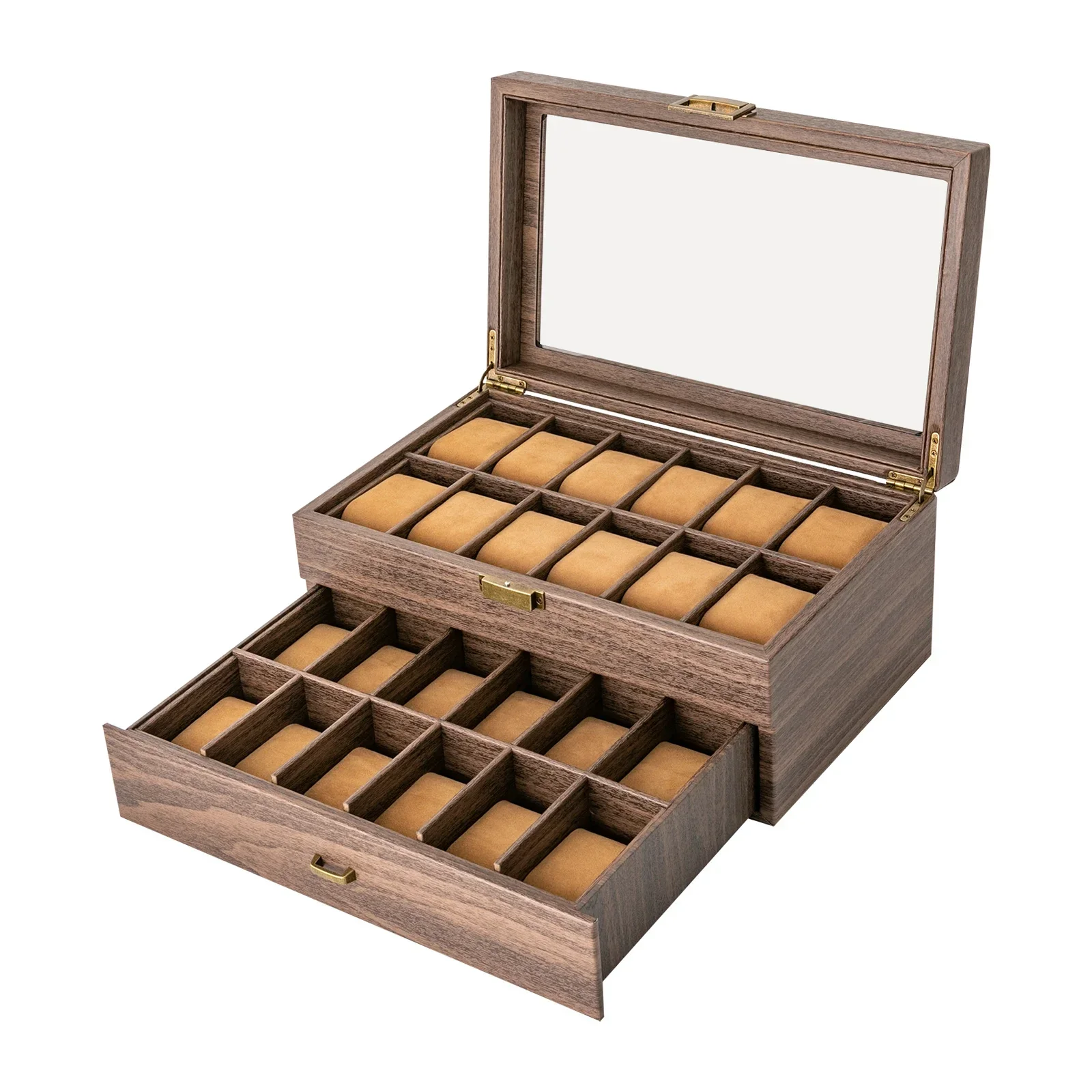 24-Slot Wooden Watch Holder Or - مراجعة Luxury Watch Tier وسعره