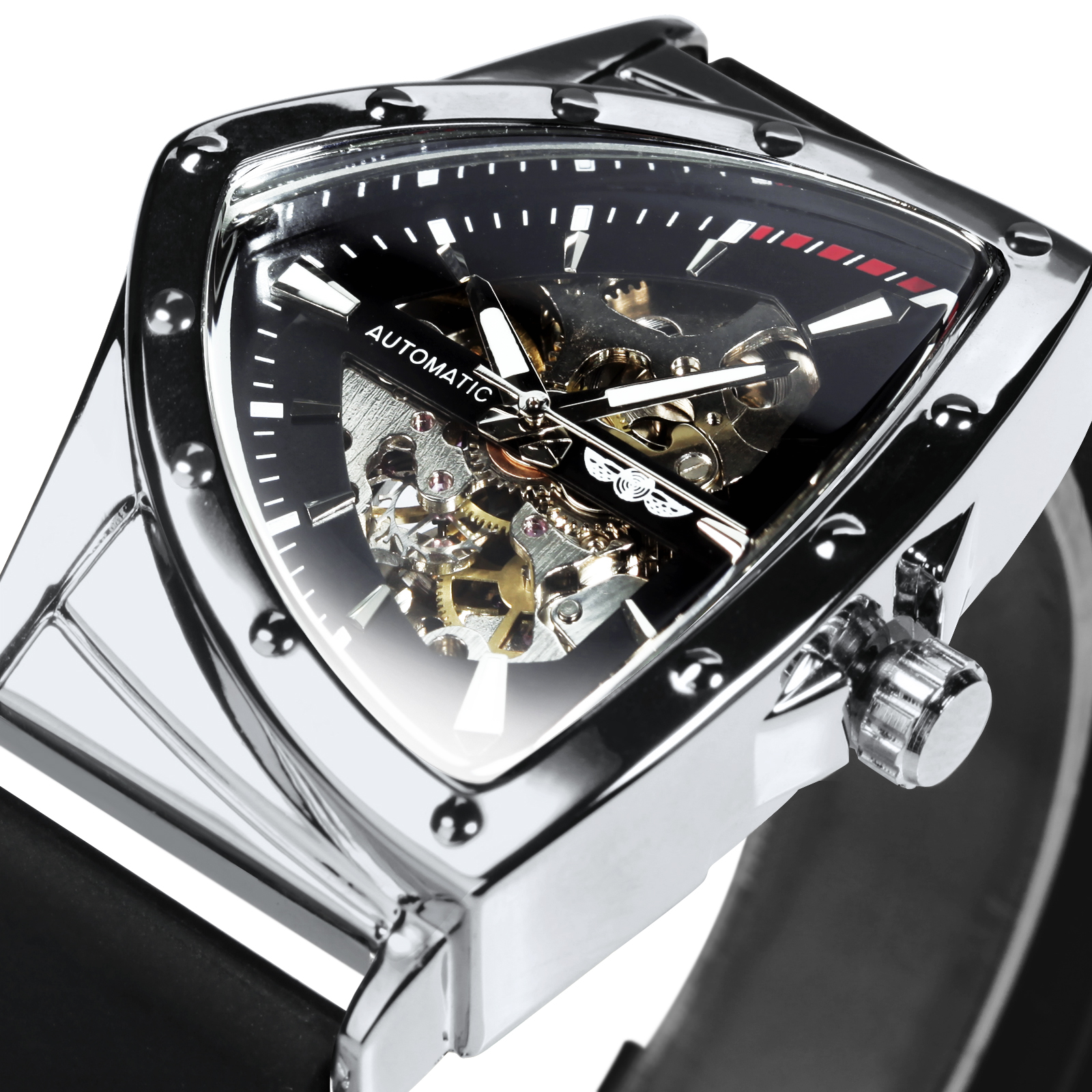 WINNER Fashion Mens Watches To - مراجعة Watch Triangle Luxury وسعره