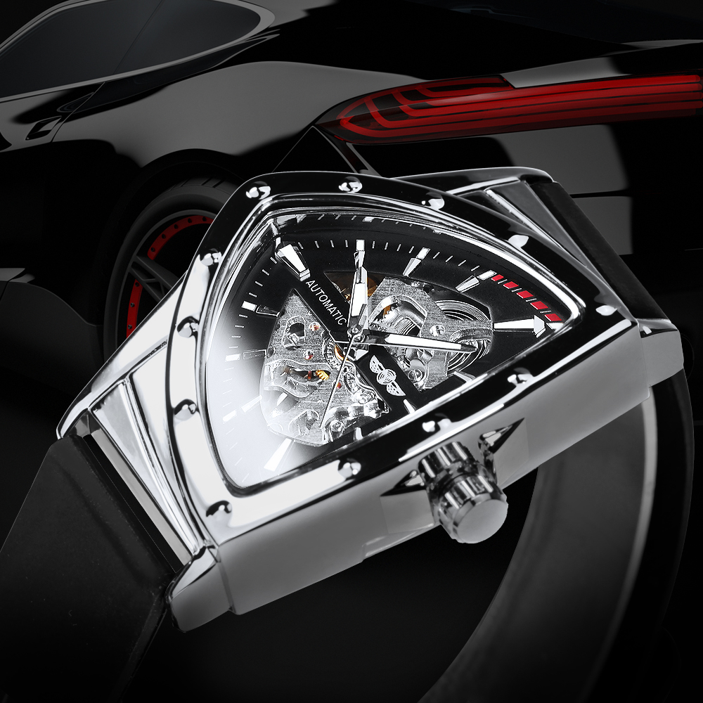 WINNER Fashion Mens Watches To - مراجعة Watch Triangle Luxury وسعره