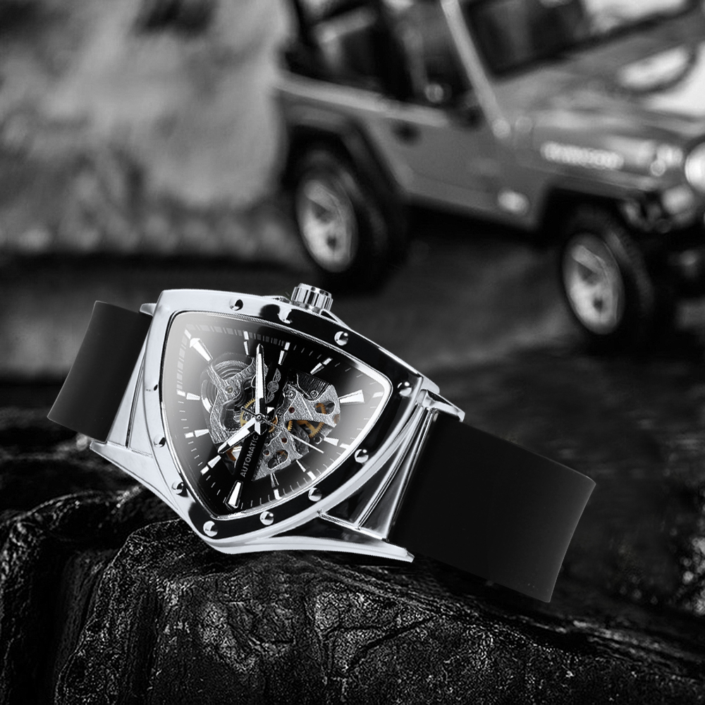 WINNER Fashion Mens Watches To - مراجعة Watch Triangle Luxury وسعره