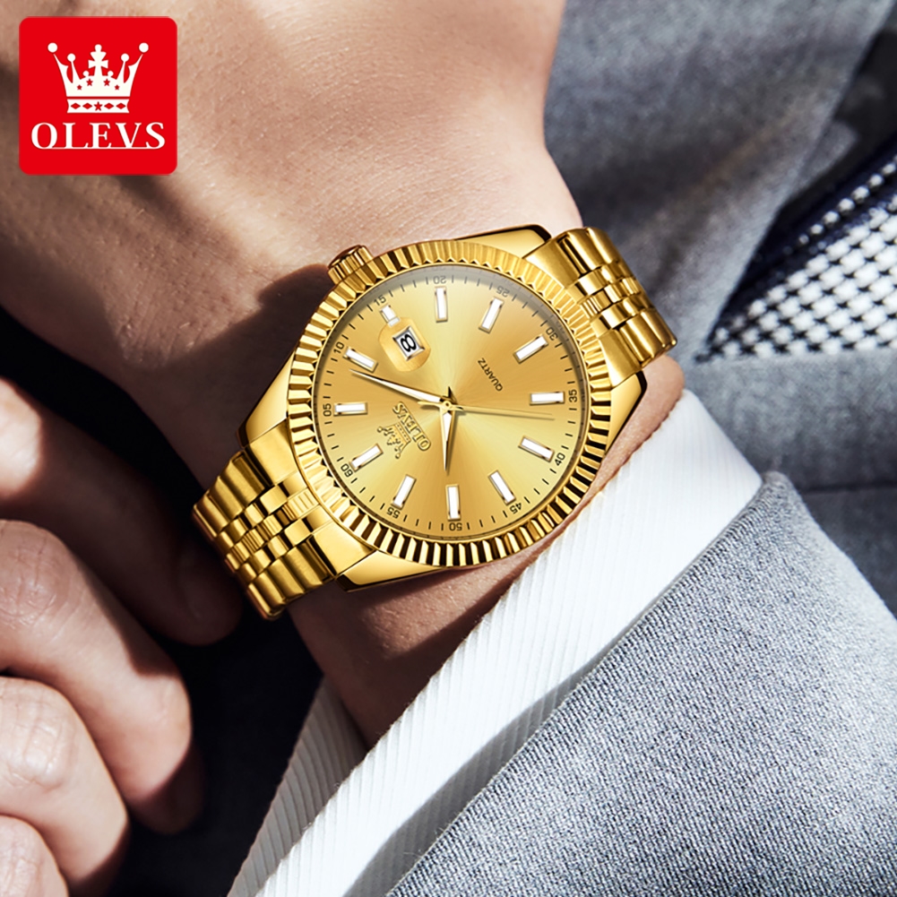 OLEVS 5593 Original Quatz Watc - مراجعة Luxury Watch Hd وسعره